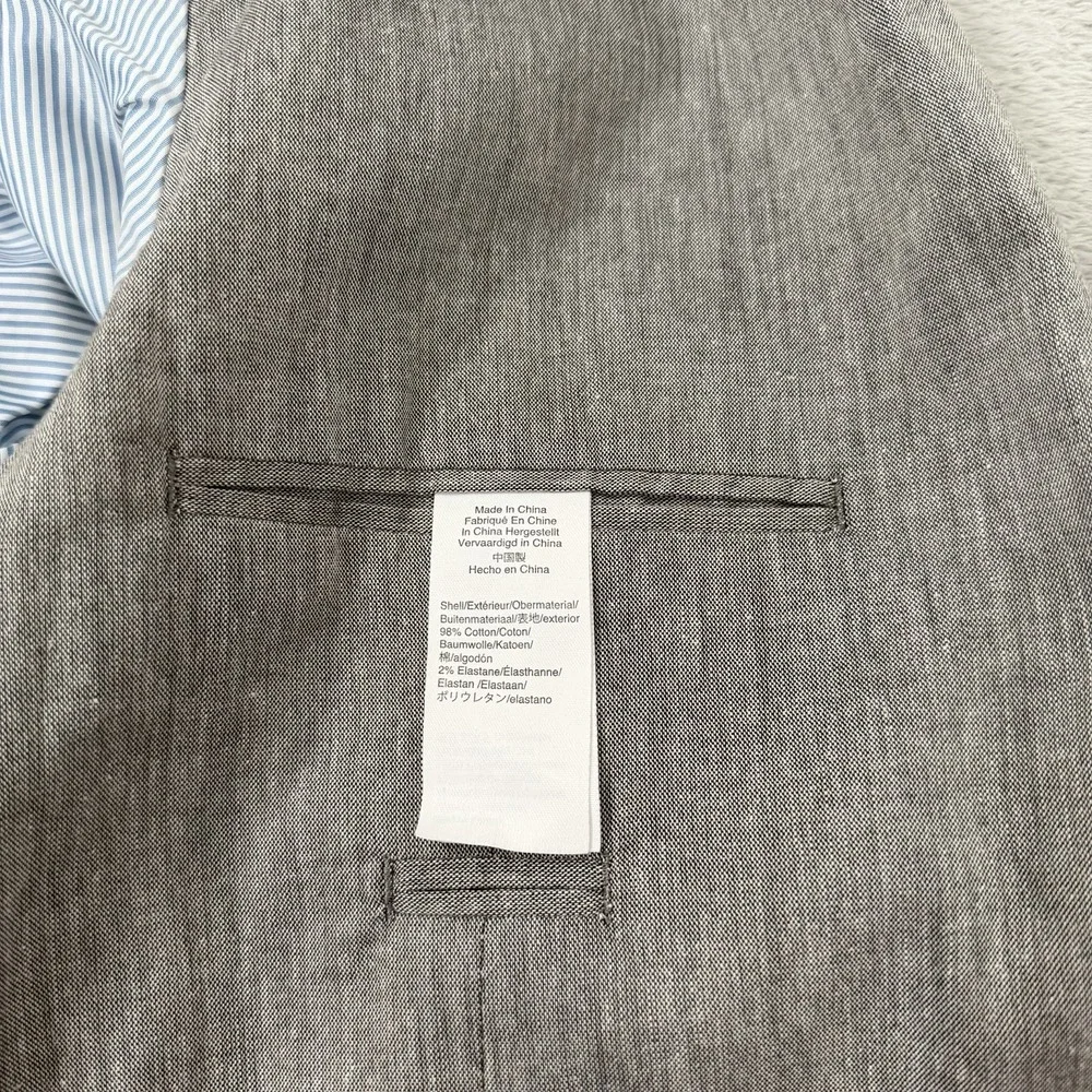 J.Crew Ludlow Blazer Men 42S Gray Somelos Unstructured Cotton Stretch Sport Coat